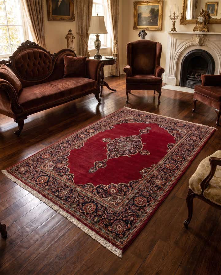 4' 6 x 7' Kashan Rug