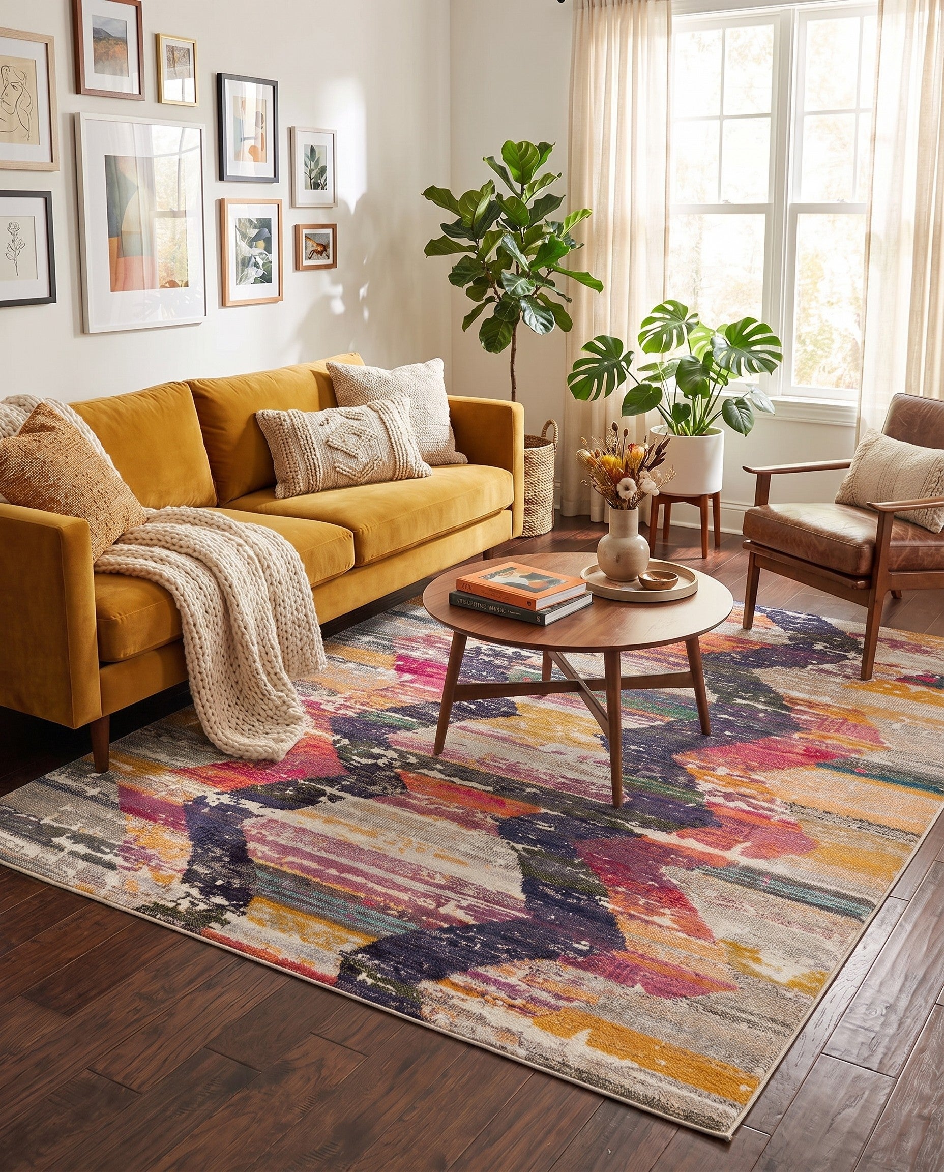 7' 10 x 7' 10 Washable Vivid Square Rug