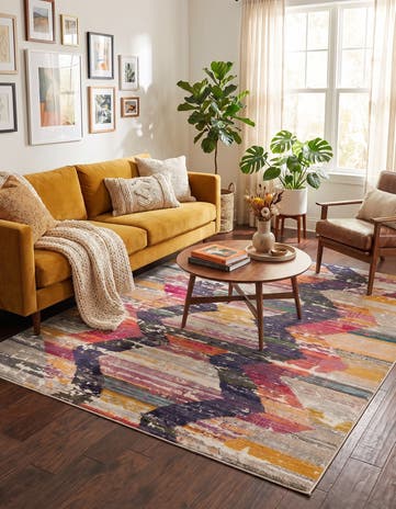 7' 10 x 7' 10 Washable Vivid Square Rug