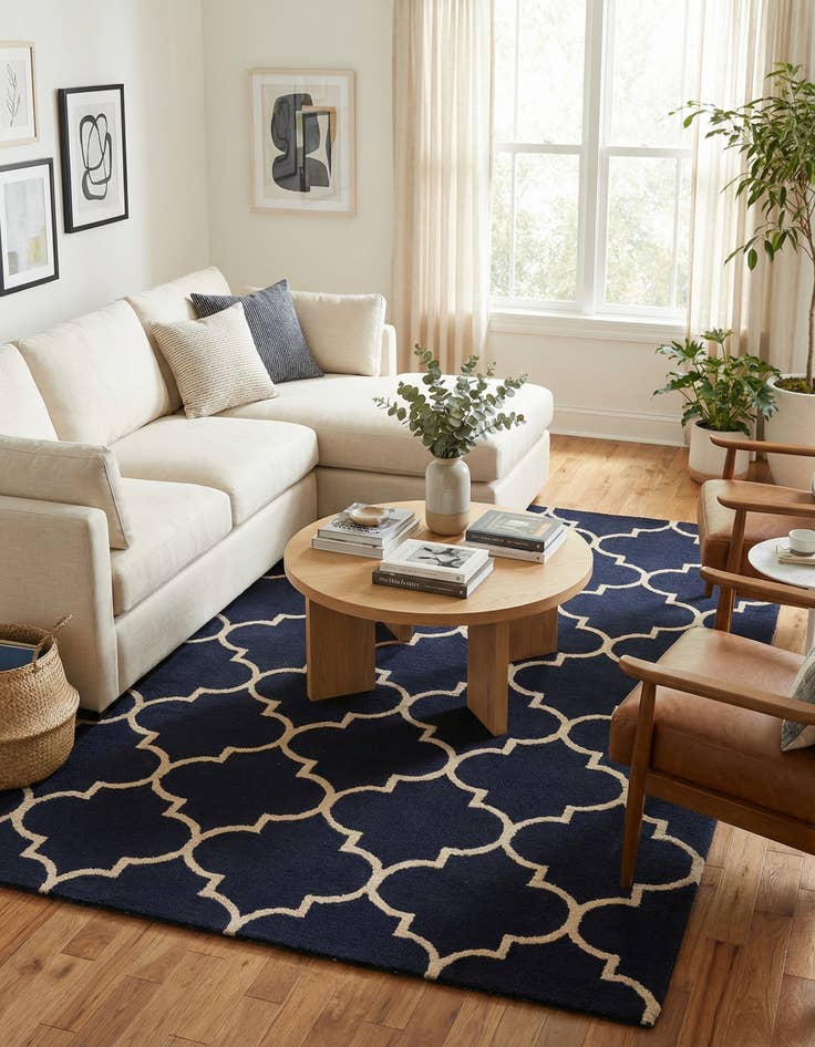 Detail image of  5' 1 x 8' Luna Wool Rug