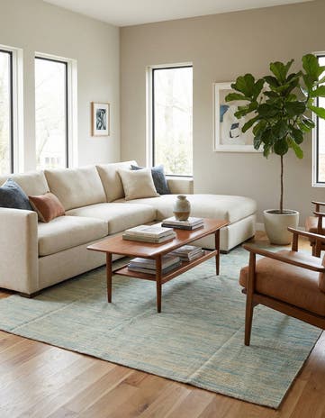 6' 7 x 9' 10 Hand Woven Kilim Modern Wool Rug