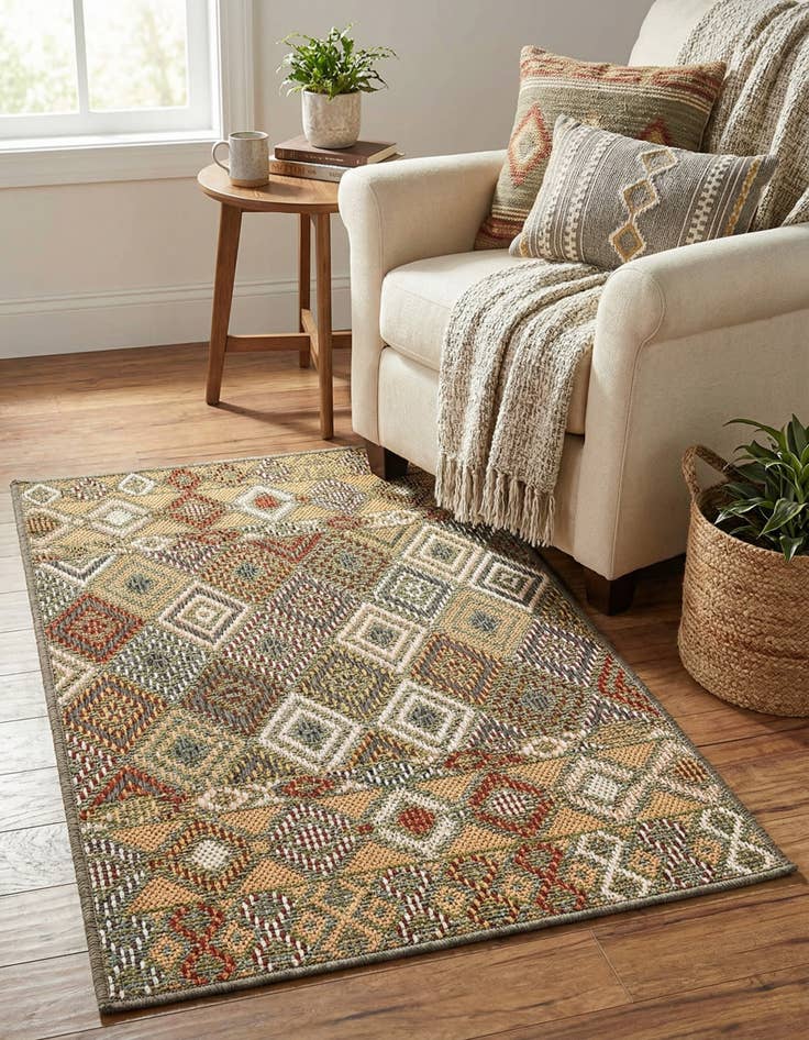 Detail image of 2' x 3'  Washable Baja Indoor / Outdoor Rug