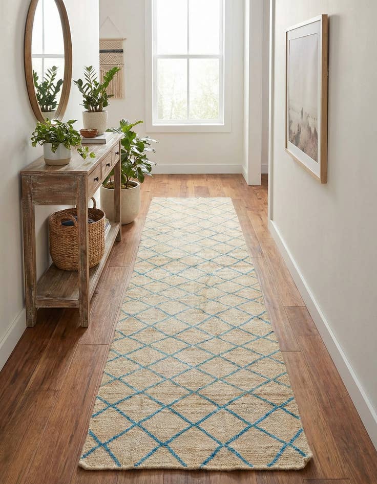 Detail image of 2' 7 x 9' 8  Hand Knotted Moroccan Wool Runner Rug