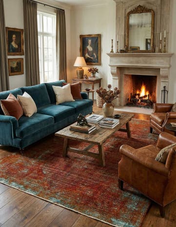 7' 9 x 10' 8 Vintage Royal Wool Rug