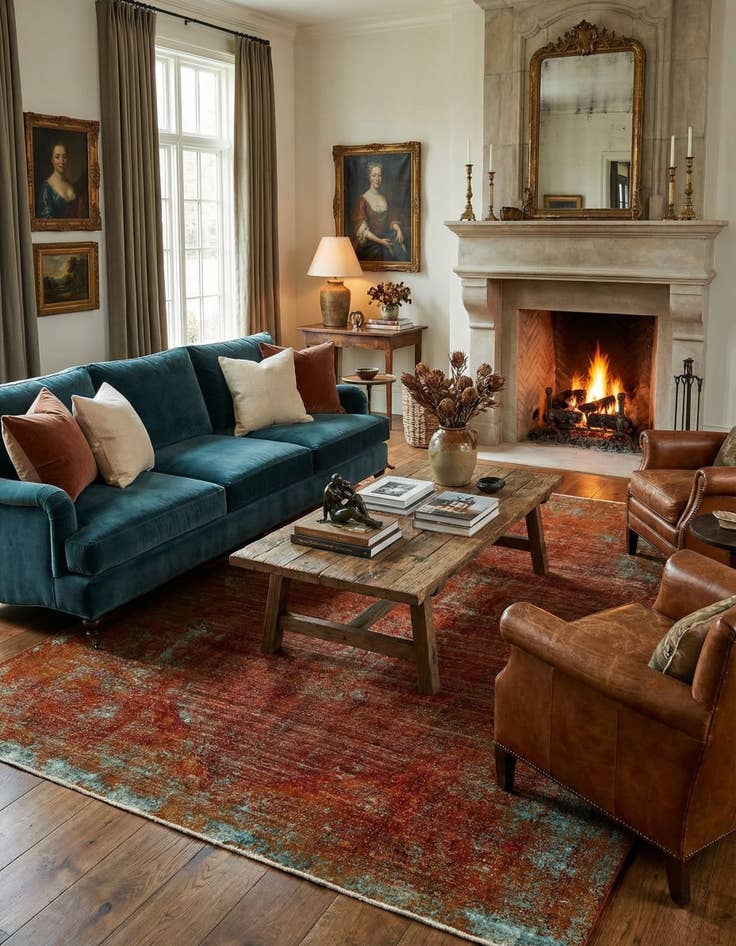 Detail image of 7' 9 x 10' 8 Vintage Royal Wool Rug