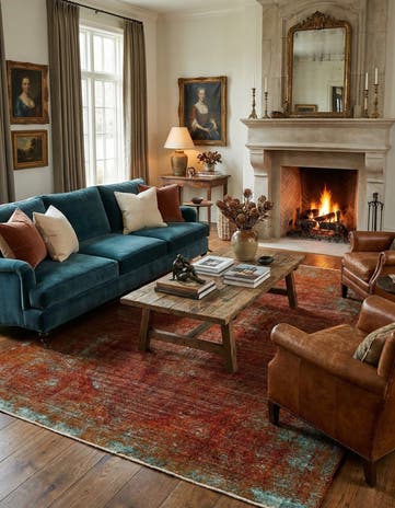 7' 9 x 10' 8 Vintage Royal Wool Rug