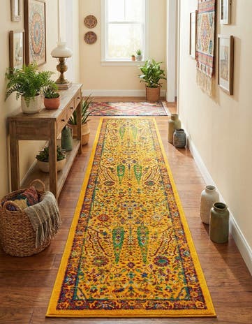 Yellow Calypso Runner Rug