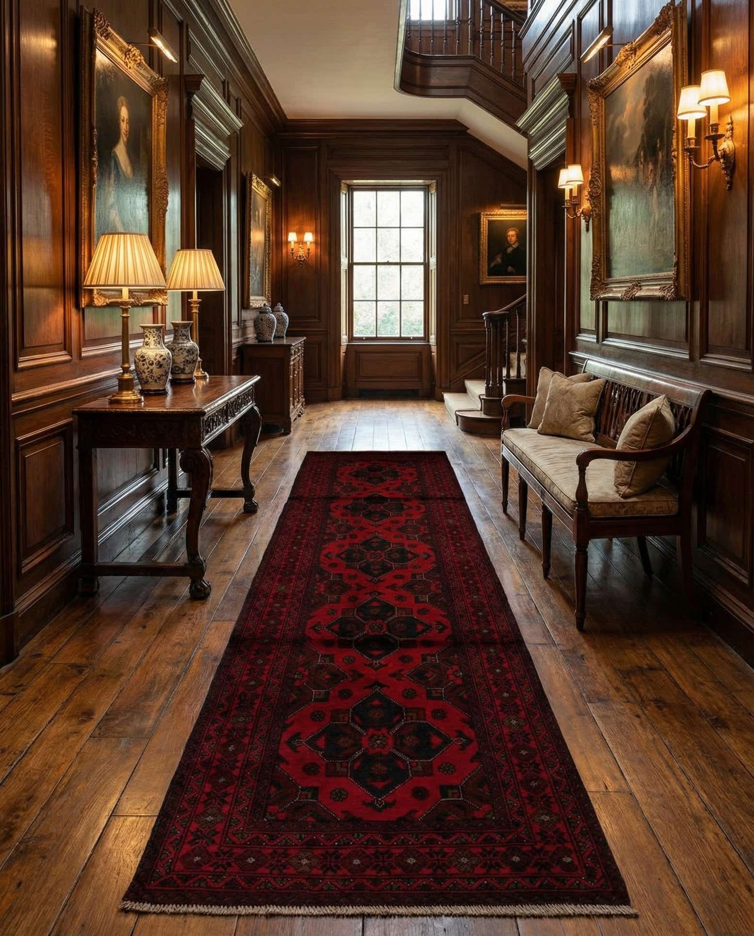 2' 7 x 9' 8 Hand Knotted Khal Mohammadi Wool Runner Rug