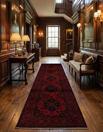 2' 7 x 9' 8 Hand Knotted Khal Mohammadi Wool Runner Rug