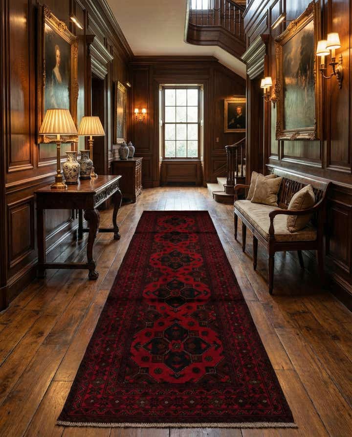 2' 7 x 9' 8 Hand Knotted Khal Mohammadi Wool Runner Rug