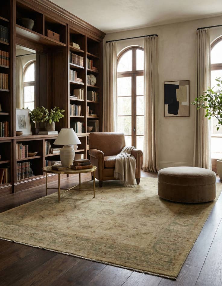 Detail image of 6' x 8' 5  Hand Knotted Peshawar Ziegler Rug