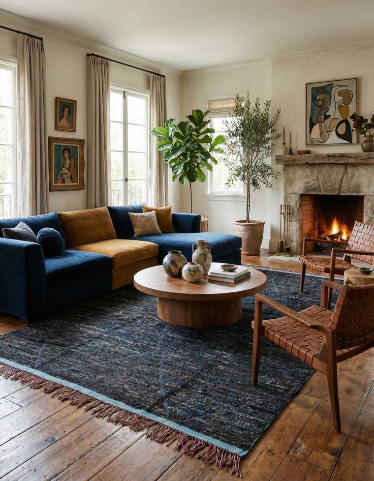 Detail image of  8' 11 x 12' 6  Hand Knotted Moroccan Wool Rug