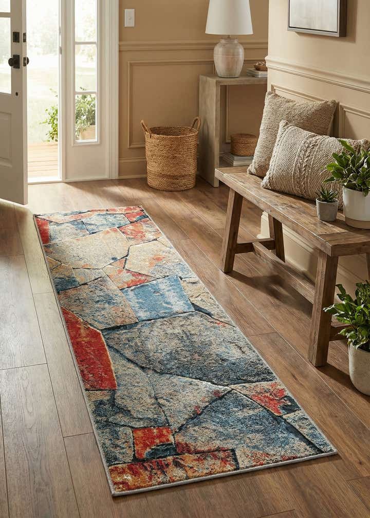 2' x 6' Easy-Clean Modern Indoor / Outdoor Runner Rug