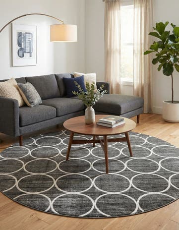 10' x 10' Lattice Trellis Round Rug
