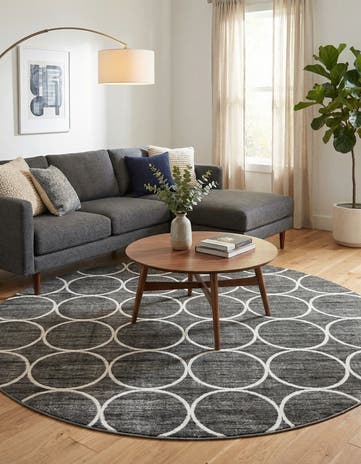 10' x 10' Lattice Trellis Round Rug