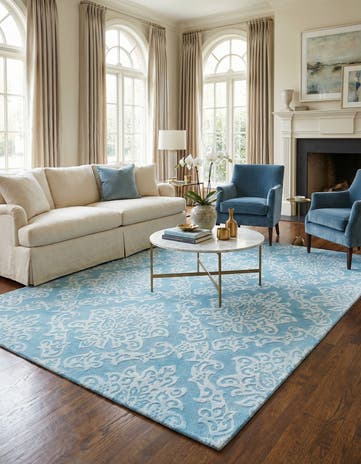 5' 8 x 7' 11 Hand Knotted Darya Wool Rug