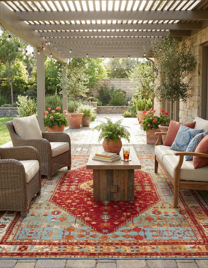 9' x 12' Easy-Clean Traditional Indoor / Ou...