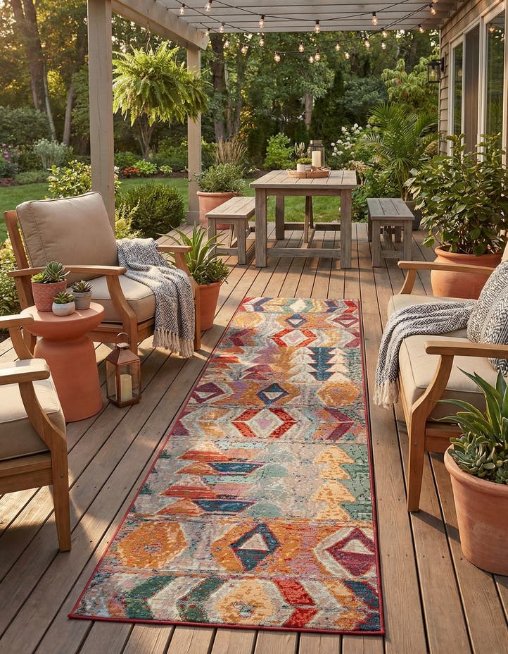 2' 7 x 12' Easy-Clean Modern Indoor / Outdoor...