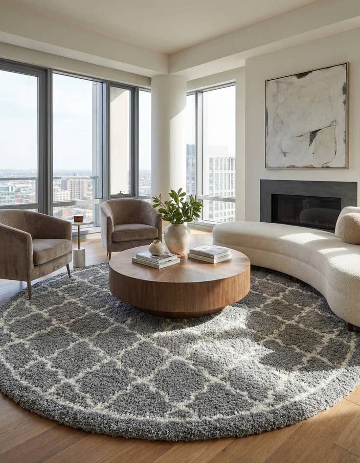 Detail image of  10' x 10' Infinity Shag Round Rug