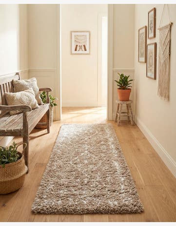 Taupe Marrakesh Shag Runner Rug