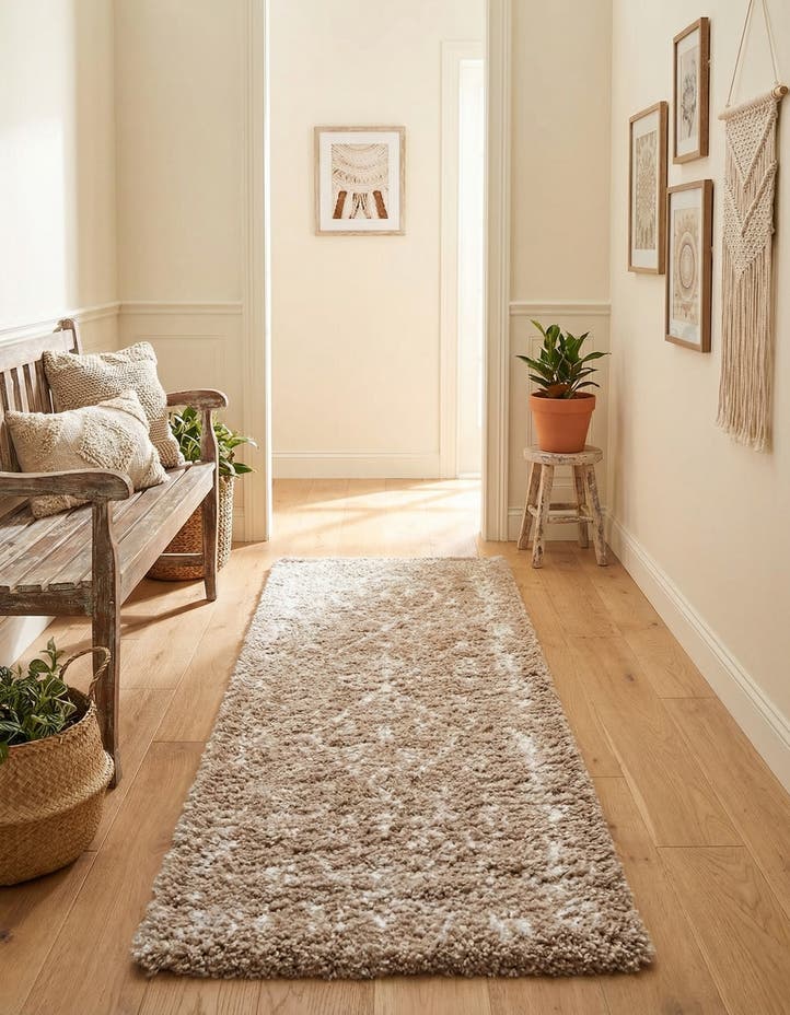 2' 7 x 6' Moroccan Shag Runner Rug