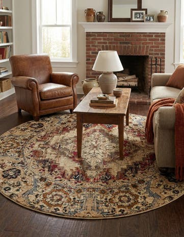 7' x 7' Saturn Round Rug