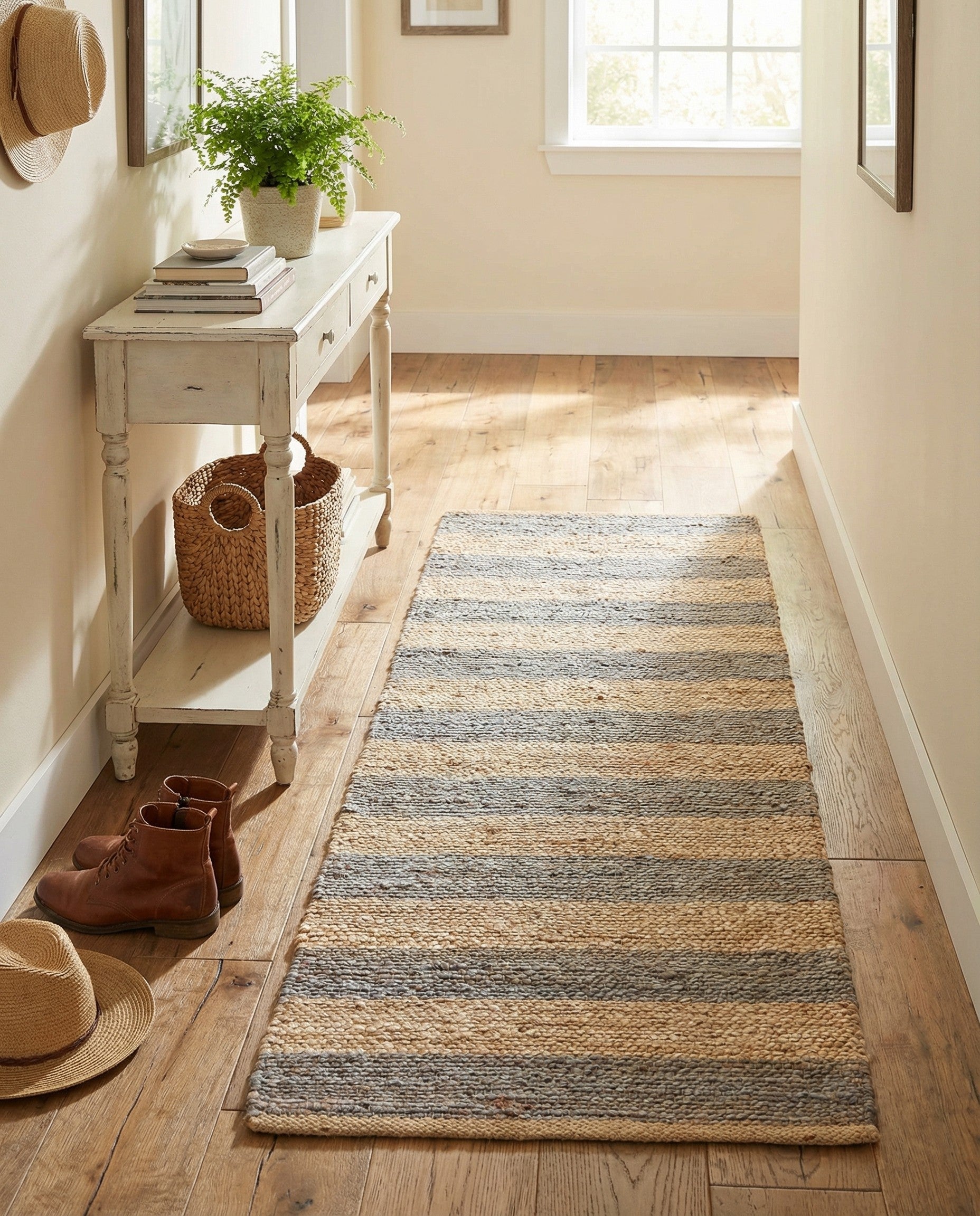  2' 2 x 6' 1  Hand Braided Jute Runner Rug