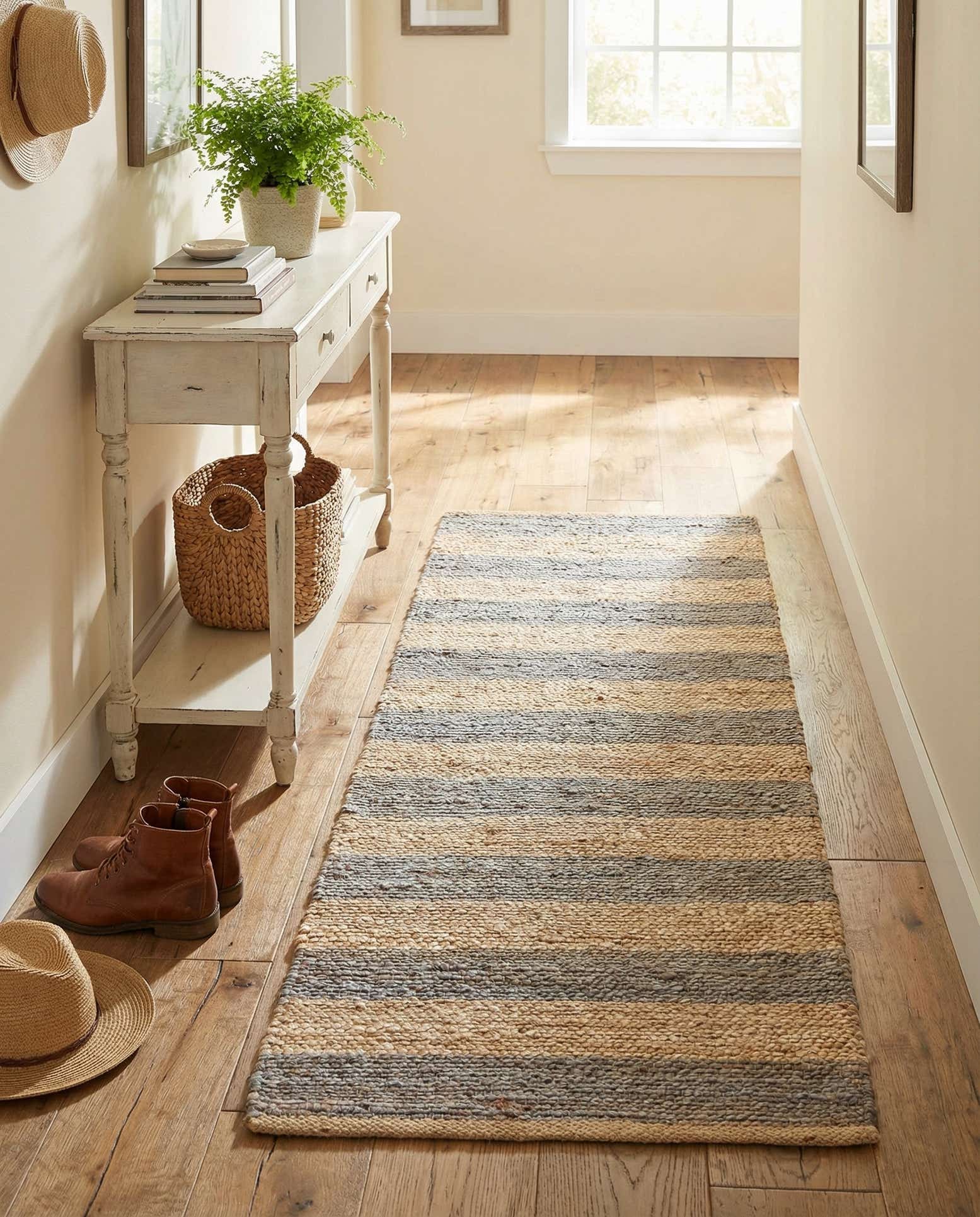 2' 2 x 6' 1 Handmade Braided Jute Runner Rug