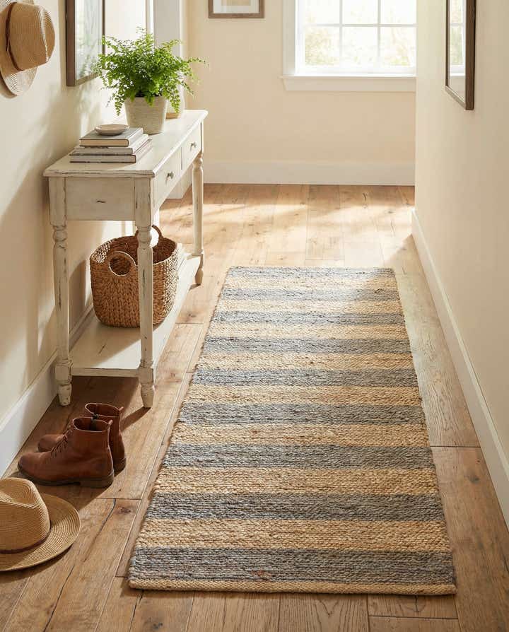 2' 2 x 6' 1 Handmade Braided Jute Runner Rug