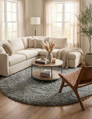 8' x 8' Infinity Shag Round Rug