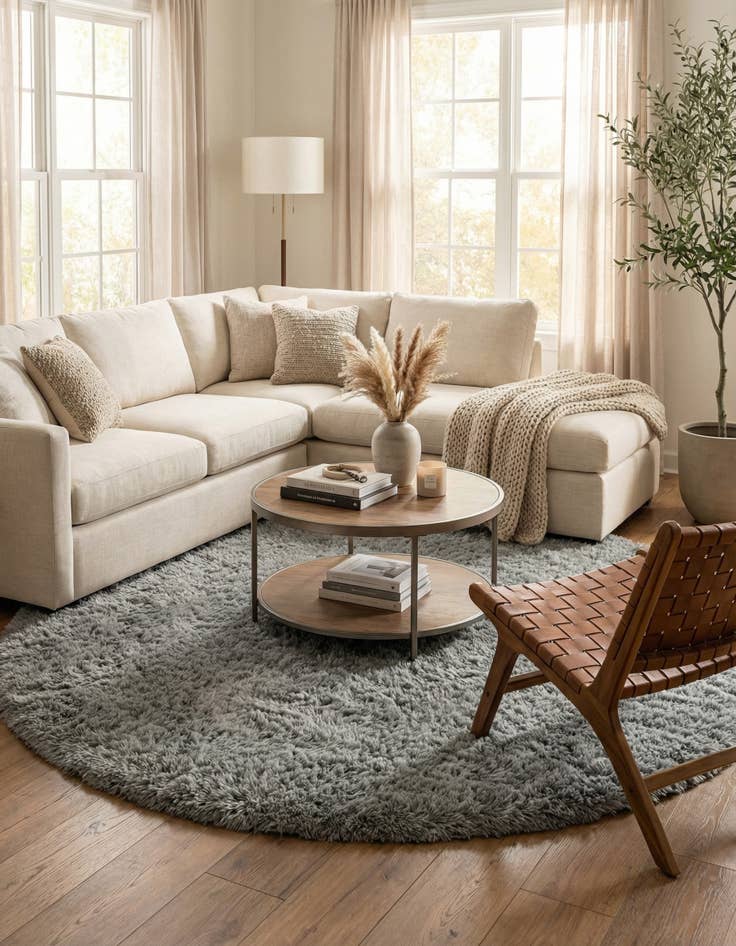 Detail image of 8' x 8' Infinity Shag Round Rug