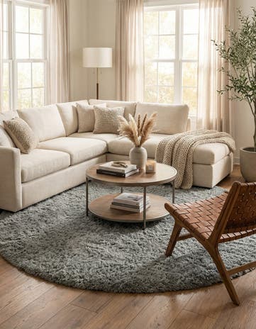 8' x 8' Infinity Shag Round Rug