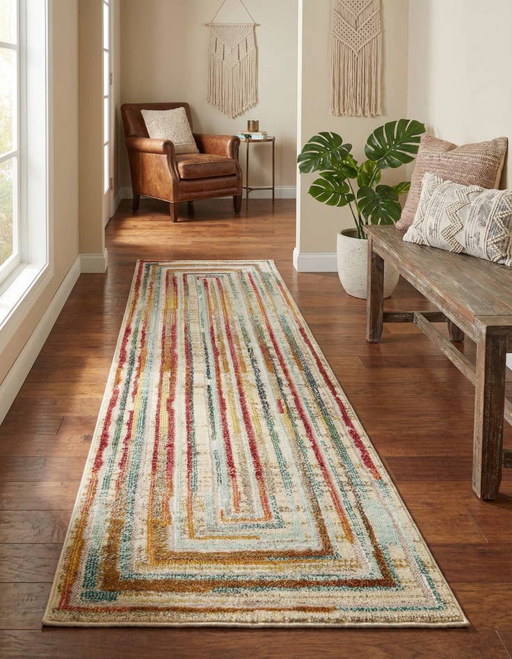 Detail image of  2' 7 x 10'  Washable Casablanca Indoor / Outdoor Runner Rug