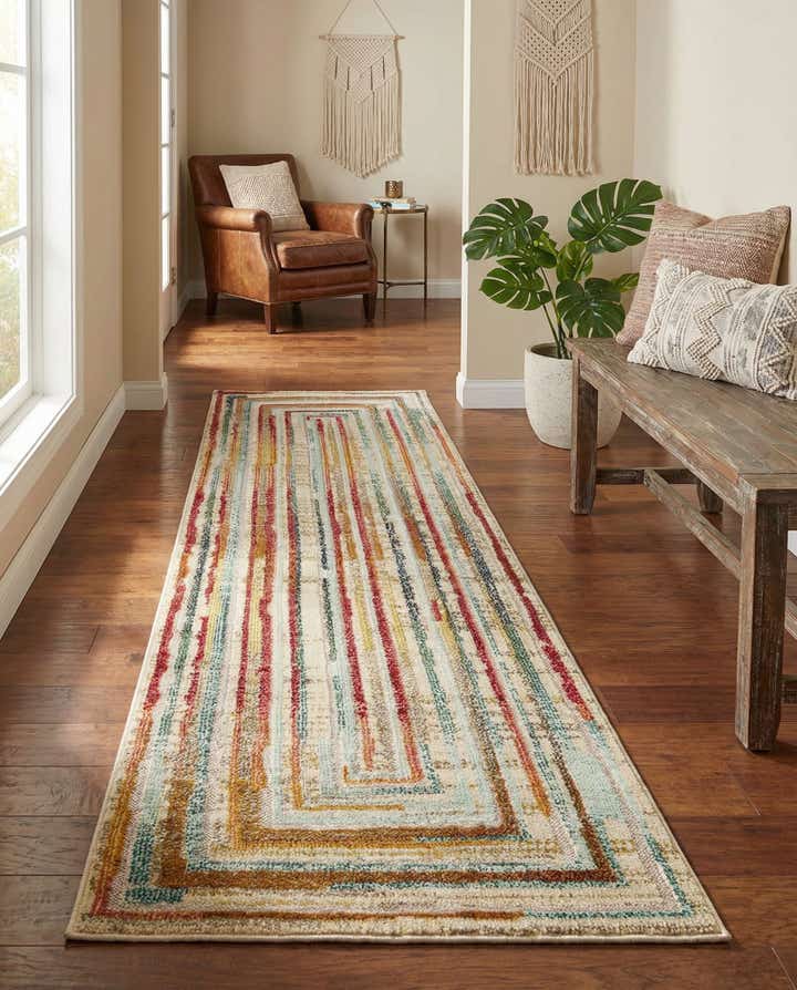 2' 7 x 10' Easy-Clean Casablanca Indoor / Outdoor Runner Rug