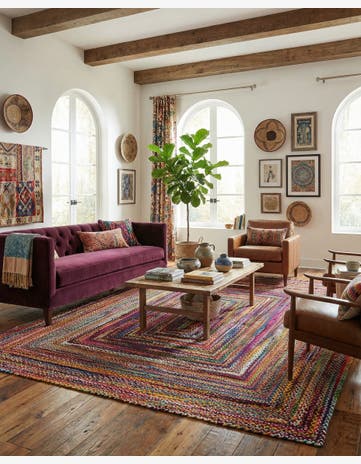 Handmade Braided Chindi Rug