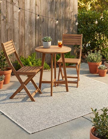 3' x 5' 3 Easy-Clean Solid Indoor / Outdoor Rug