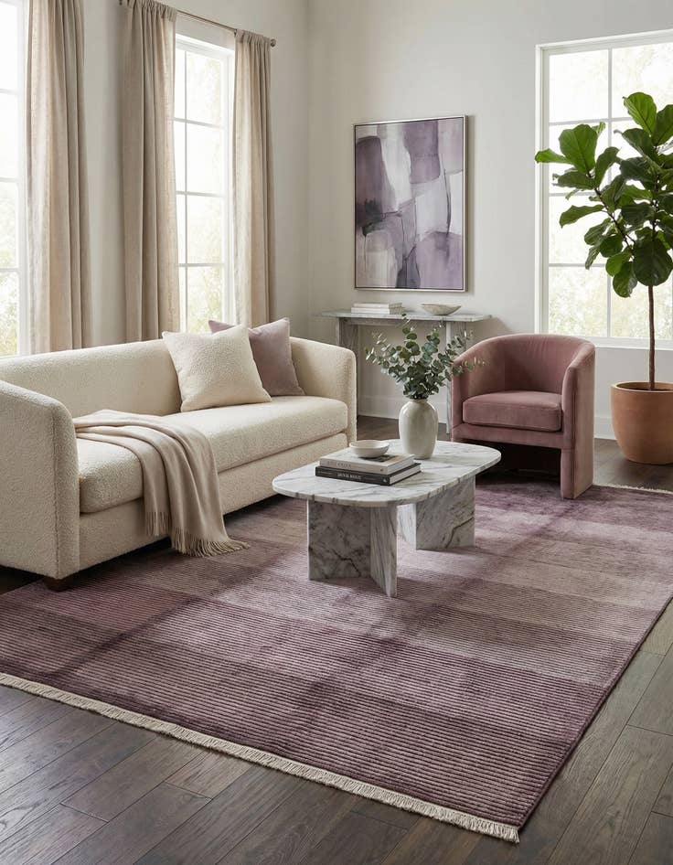 Detail image of 6' 8 x 10'  Hand Knotted Darya Wool Rug