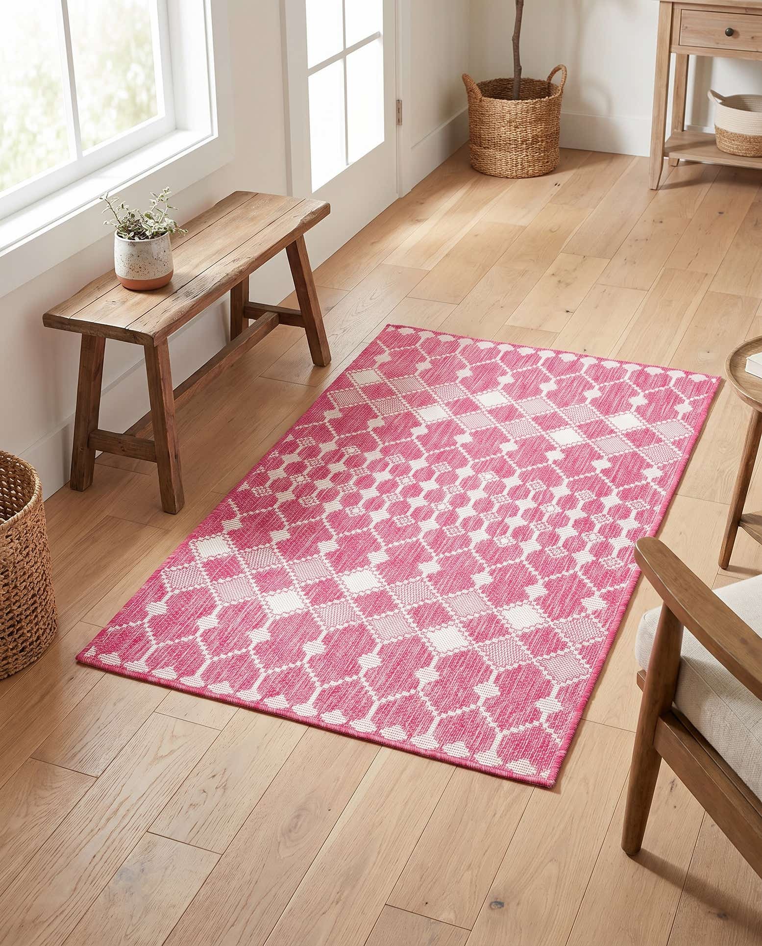 3' x 5' 3 Easy-Clean Lattice Indoor / Outdoor Rug