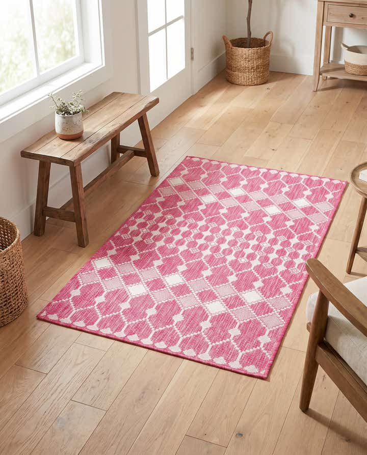 3' x 5' 3 Easy-Clean Lattice Indoor / Outdoor Rug
