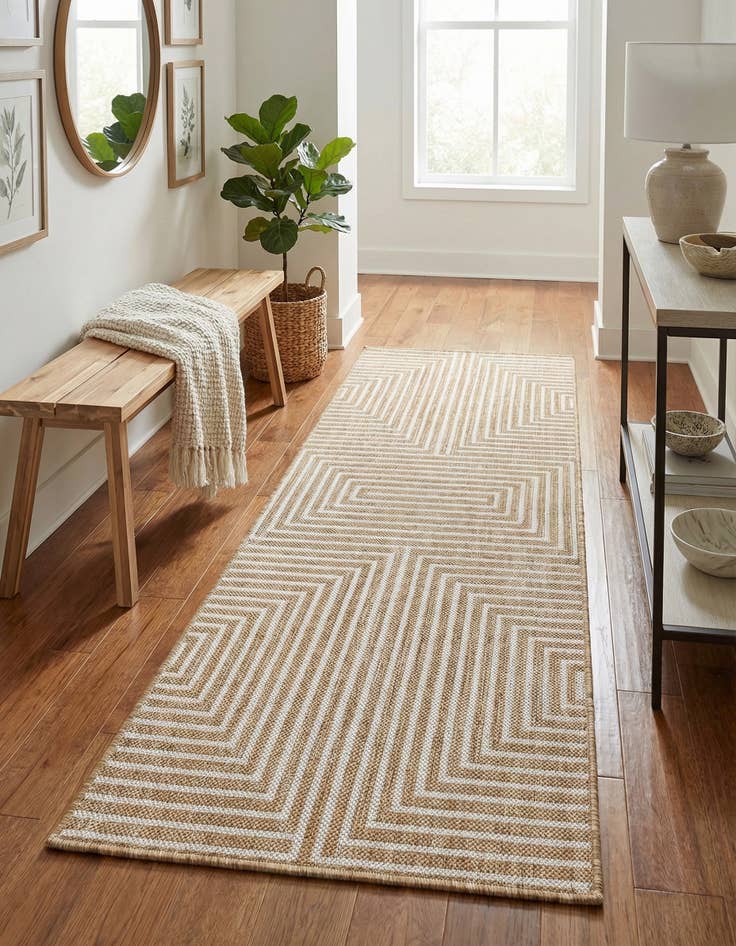 Detail image of 2' x 5' 3  Washable Modern Indoor / Outdoor Runner Rug