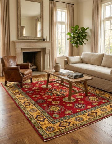 5' x 6' 8 Hand Knotted Kazak Rug