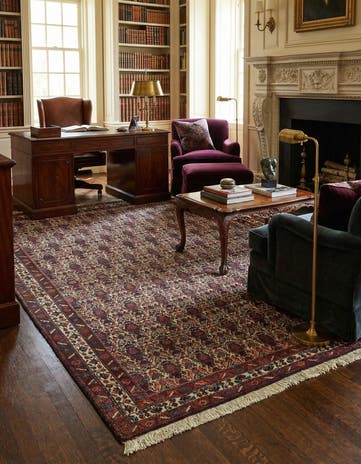 6' 8 x 9' 7 Hand Knotted Bidjar Persian Wool Rug