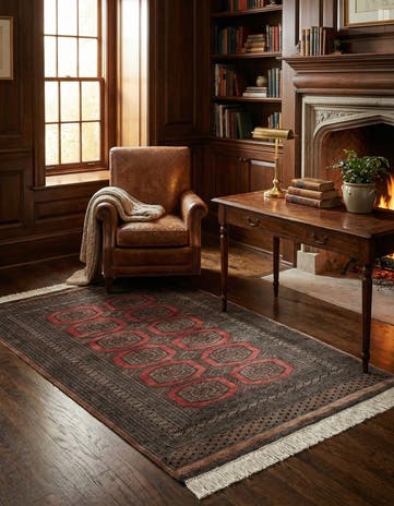 4' 2 x 6' 6 Hand Knotted Bokhara Wool Rug