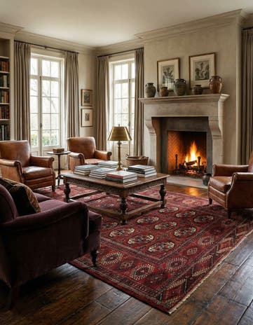 6' x 10' Hand Knotted Bokhara Oriental Wool Rug