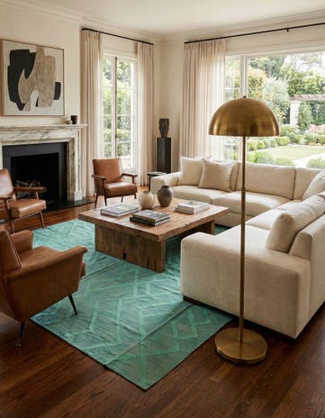 12' 5 x 13' 3 Hand Woven Kilim Modern Wool Rug