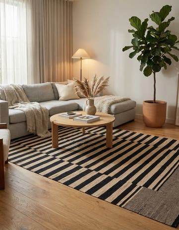 5' 6 x 7' 8 Hand Woven Kilim Modern Wool Rug