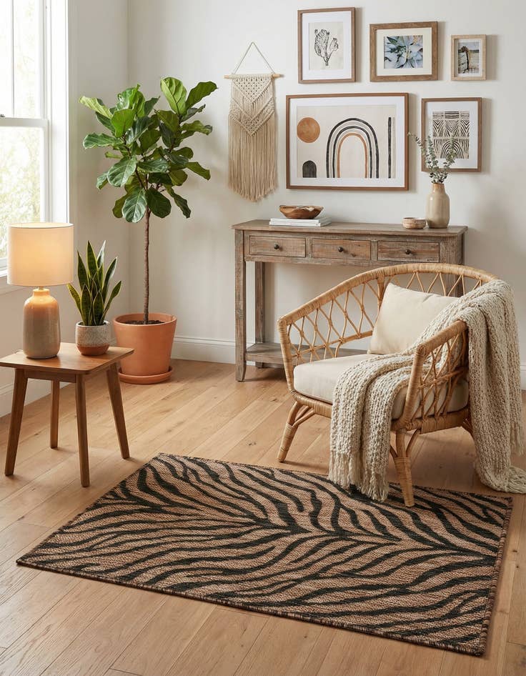 Detail image of 2' x 3'  Washable Safari Indoor / Outdoor Rug