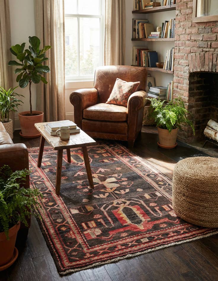 Detail image of 3' 1 x 5' 1  Hand Knotted Ultra Vintage Persian Wool Rug