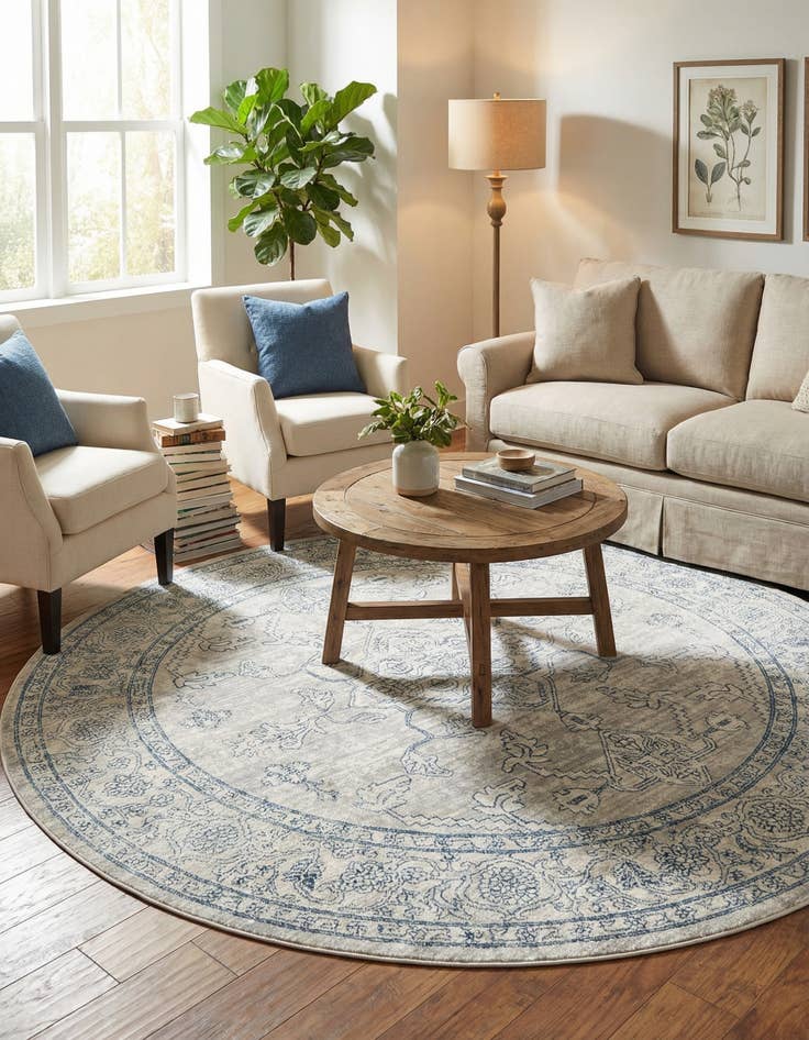 Detail image of 7' x 7' Newport Round Rug