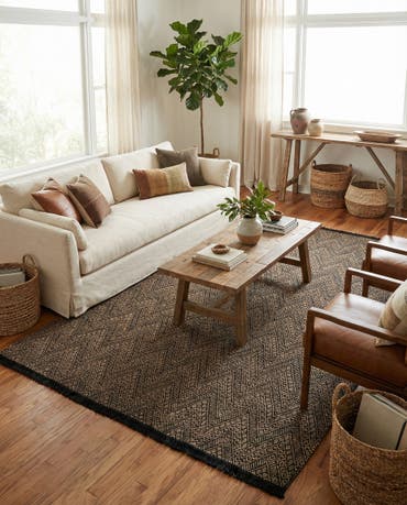  10' x 14' 1  Hand Braided Jute Rug